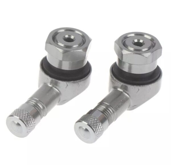 COPPIA VALVOLE 90° PER RUOTE TUBELESS Colore Grigio