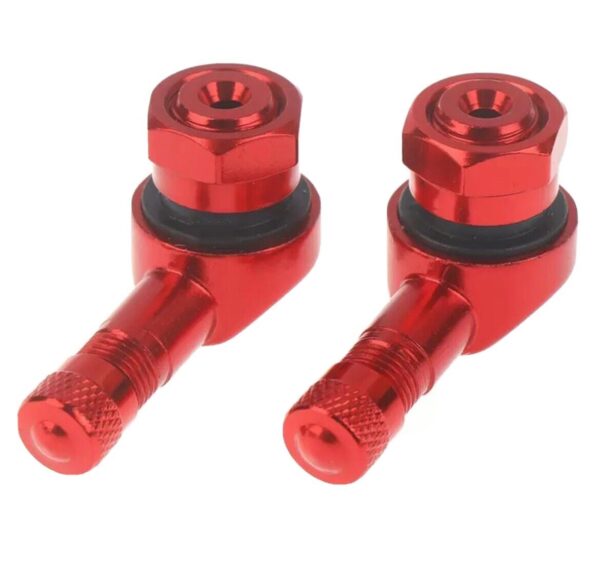COPPIA VALVOLE 90° PER RUOTE TUBELESS Colore Rosso
